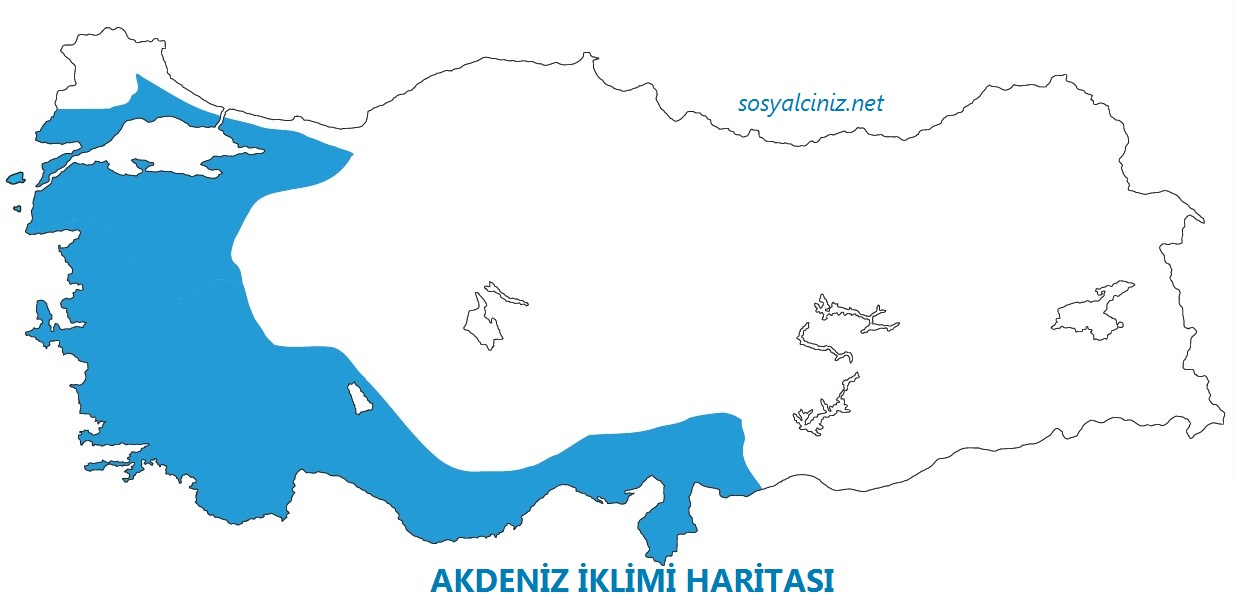 Türkiye’de Görülen İklimler Haritası
