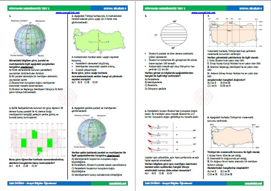 Dünyanın Neresindeyiz Test 2