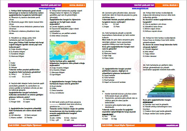 Haritayı Tanıyorum Test