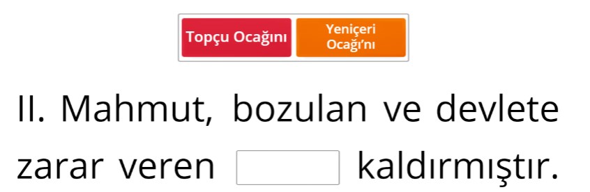 III.Selim-II.Mahmut Islahatları Boşluk Doldurma