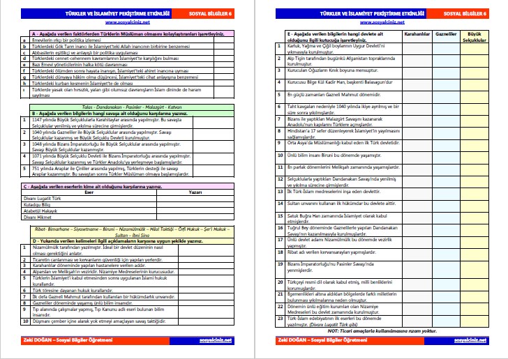 Türkler ve İslamiyet Pekiştirme Etkinliği