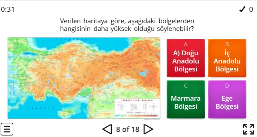 Haritayı Tanıyorum Online Test