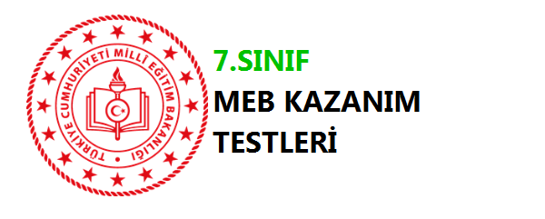 7. Sınıf İngilizce Kazanım Testleri