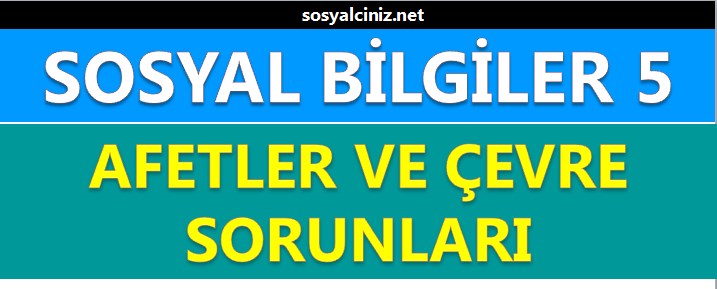 Afetler ve Çevre Sorunları Sunu