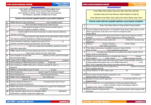 Doğu ve Güney Cepheleri Pekiştirme Etkinliği