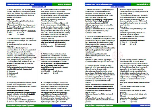 Osmanlıdan Kalan Mirasımız Test