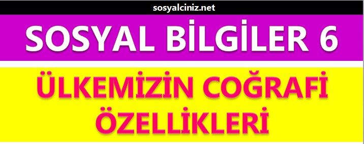 Ülkemizin Coğrafi Özellikleri Sunu
