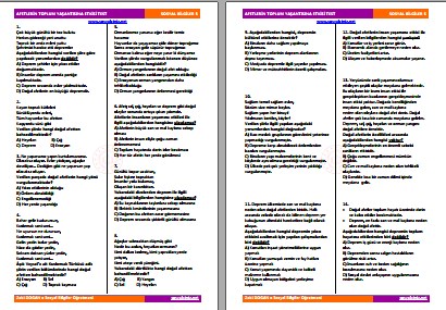 Afetlerin Toplum Yaşantısına Etkisi Test
