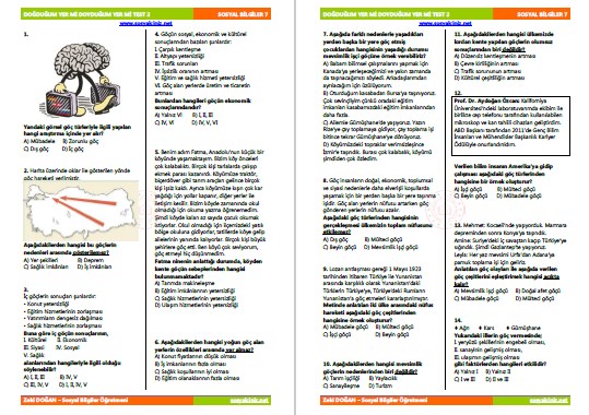 Doğduğum Yer mi, Doyduğum Yer mi Test 2