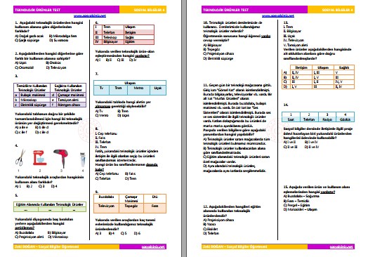 Teknolojik Ürünler Test