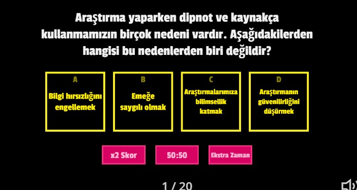 Bilim Teknoloji ve Toplum Online Test