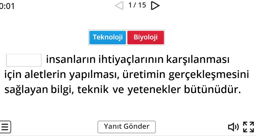 Teknoloji ve Toplum Online Boşluk Doldurma