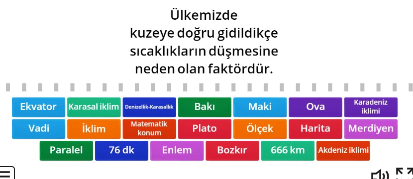 Sosyal Bilgiler 6 İnsanlar Yerler ve Çevreler Online Eşleştirme 1