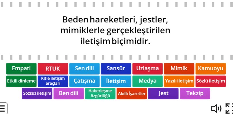 7.Sınıf Sosyal Bilgiler Birey ve Toplum Kavramlar Online Eşleştirme