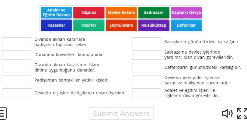 Divan Üyeleri Online Eşleştirme