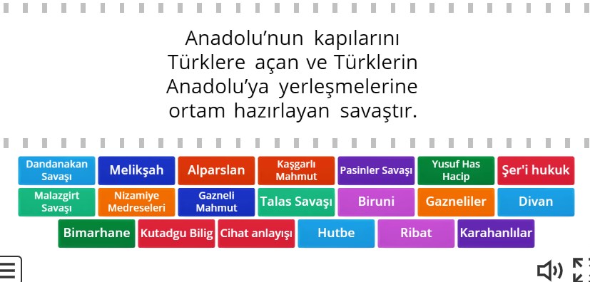 Türkler ve İslamiyet Türk-İslam Devletleri Online Eşleştirme