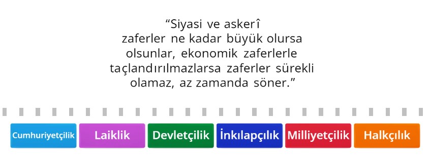 Atatürk’ün Sözleri ve İlkeleri Online Eşleştirme (3 Online Eşleştirme)