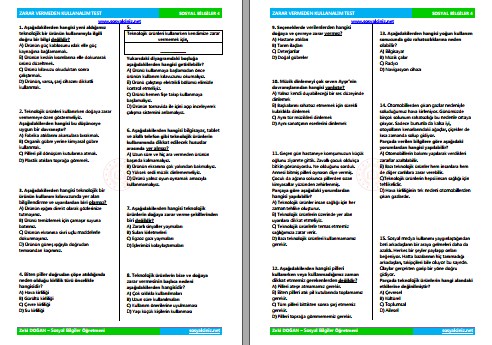 Zarar Vermeden Kullanalım Test