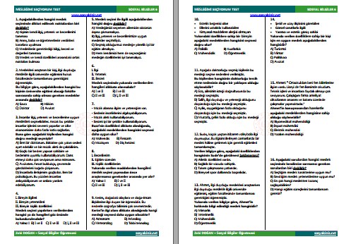 Mesleğimi Seçiyorum Test