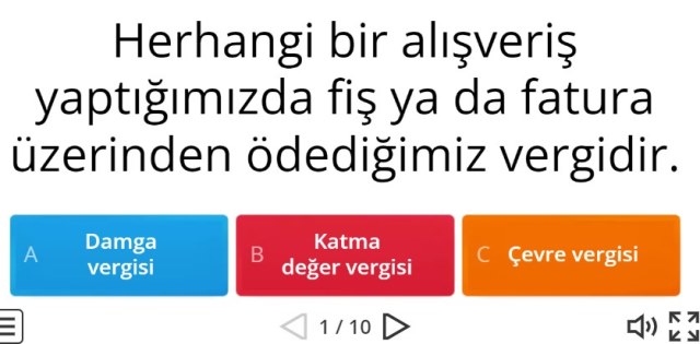 Vergilerimiz Kazançlarımızdır Online Test