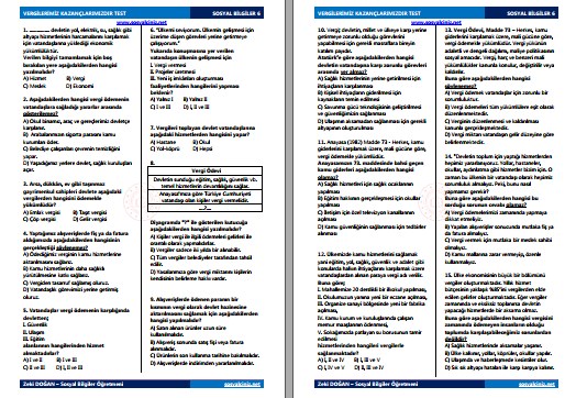 Vergilerimiz Kazançlarımızdır Test