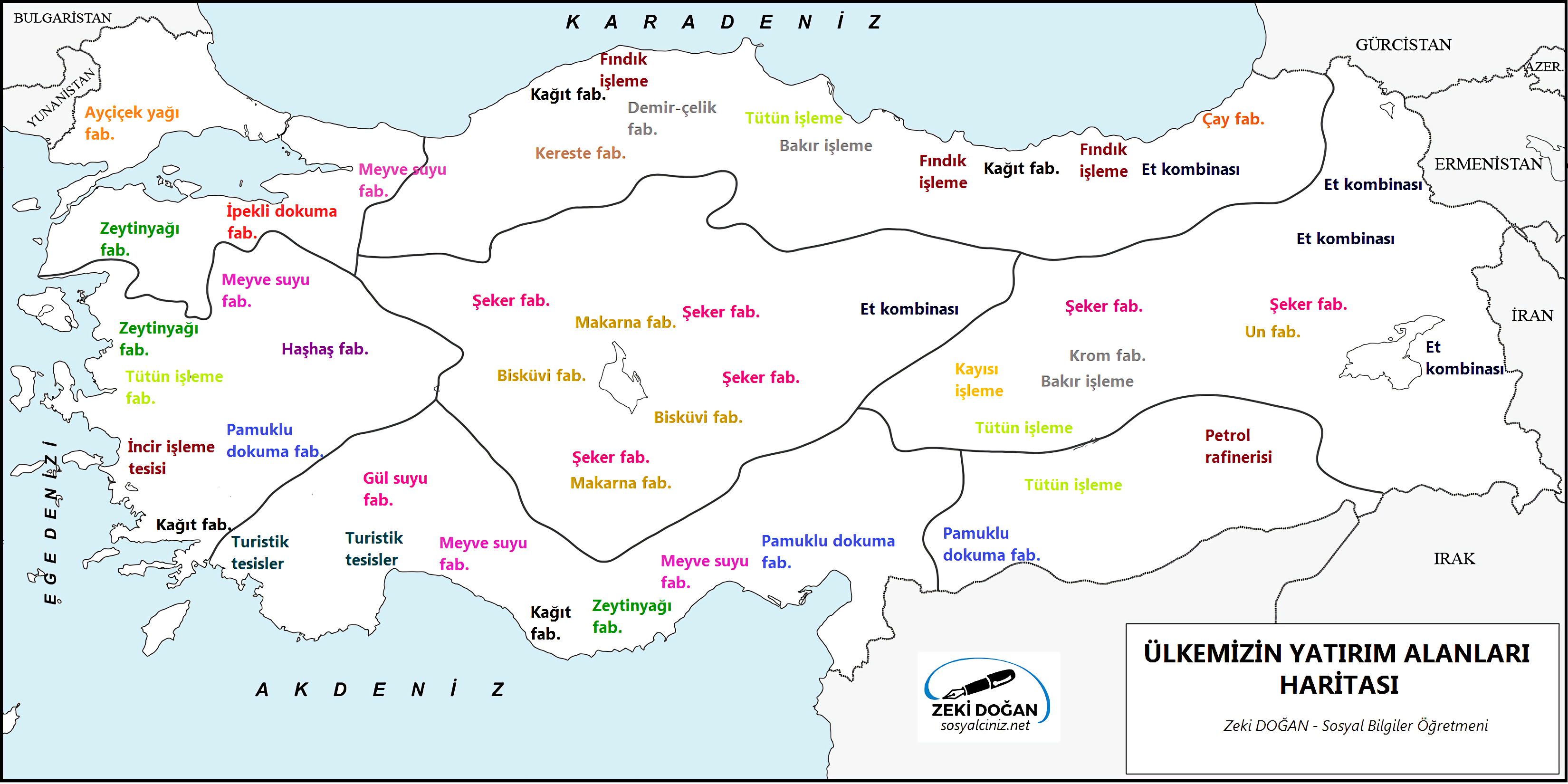 Ülkemizin Yatırım Alanları Haritası