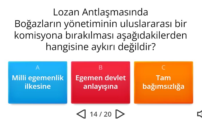 Atatürk Dönemi Türk Dış Politikası Gelişmeleri Online Test