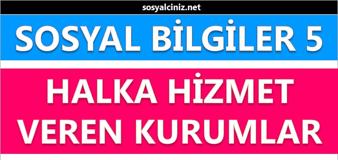 Halka Hizmet Veren Kurumlar Sunu