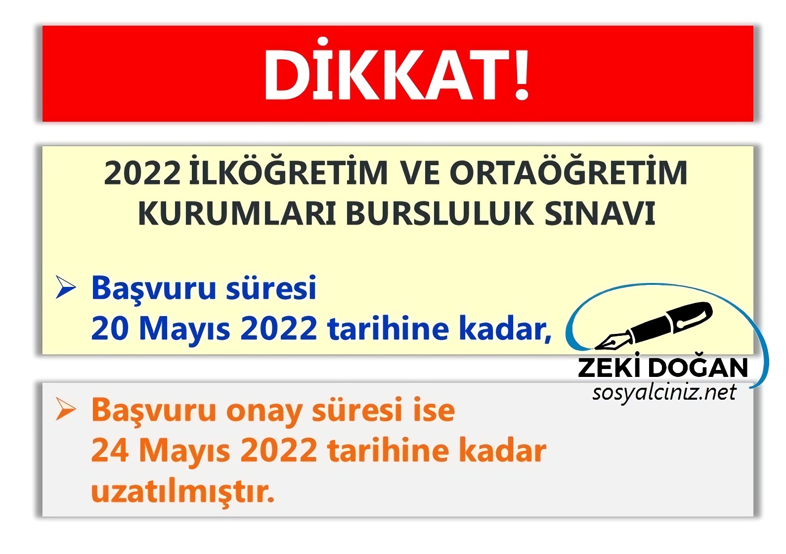 2022 Bursluluk Sınavı Başvuruları Uzatıldı
