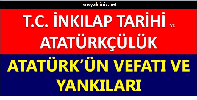Atatürk’ün Ölümü ve Yankıları Sunu