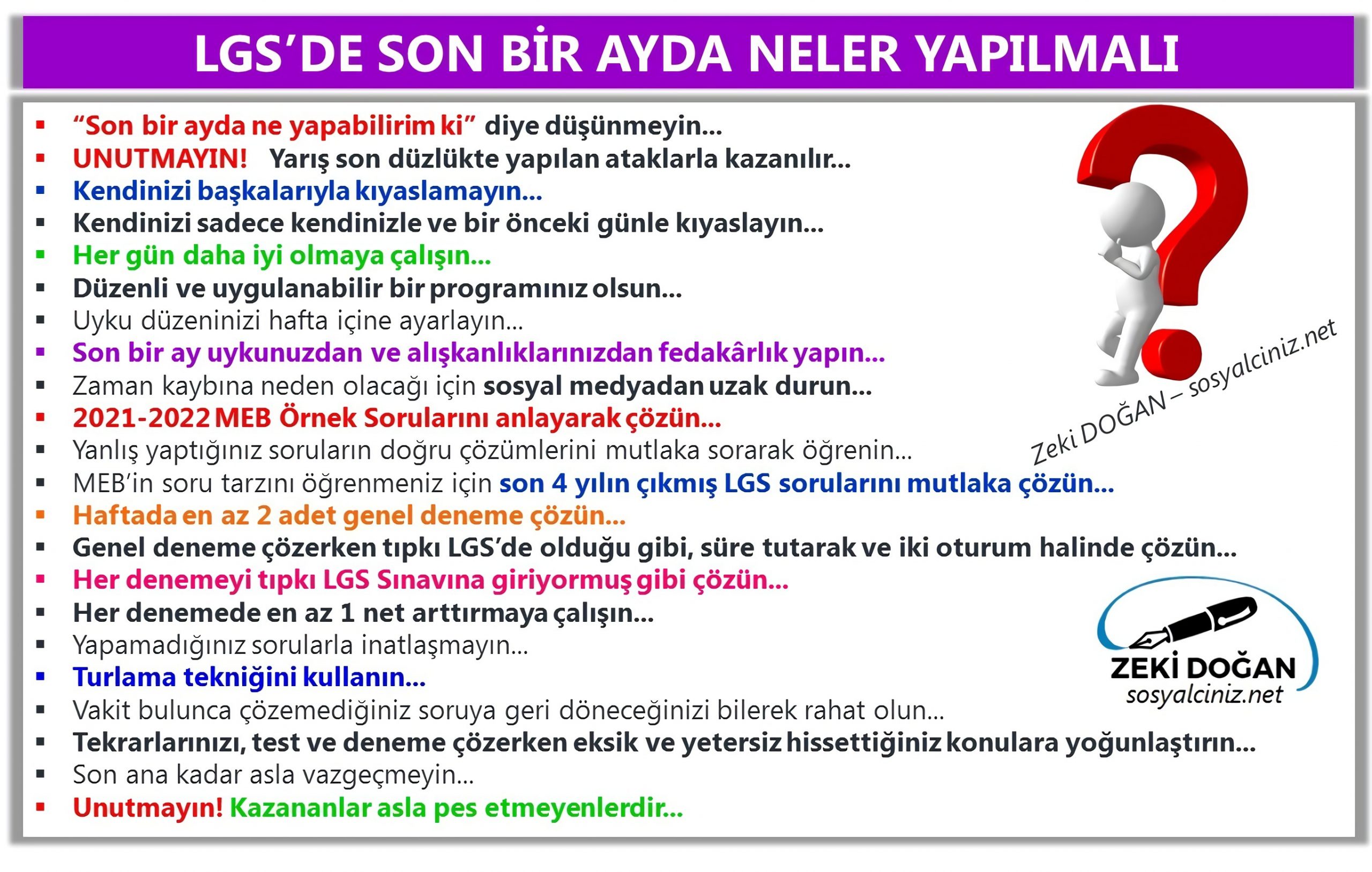 LGS’de Son Bir Ayda Neler Yapılmalı