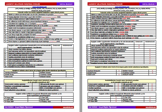 Hakimiyet Milletindir Pekiştirme Etkinliği