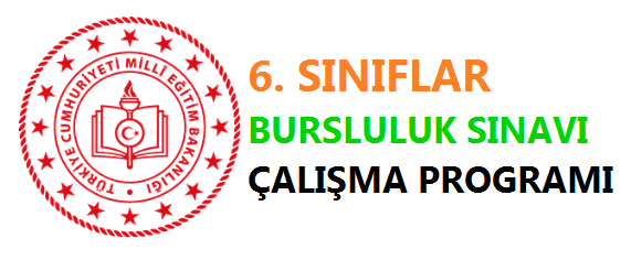 6. Sınıflar Bursluluk Sınavı Tüm Dersler Çalışma Programı