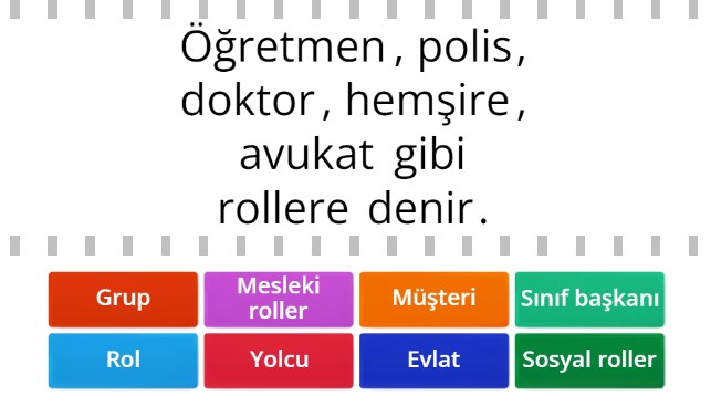 Değişen Rollerim Online Eşleştirme