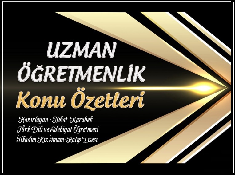 Uzman Öğretmenlik Kısa Kısa Notlar