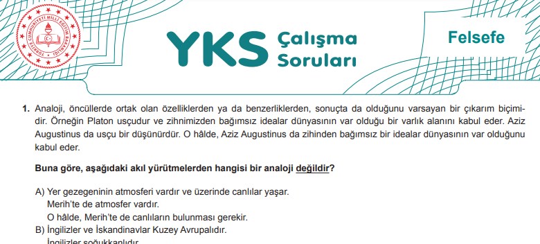 YKS Felsefe ve Felsefe Grubu Testleri