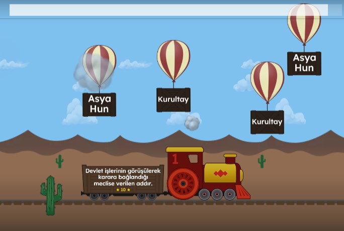 İlk Türk Devletleri Balon Patlatma Oyunu