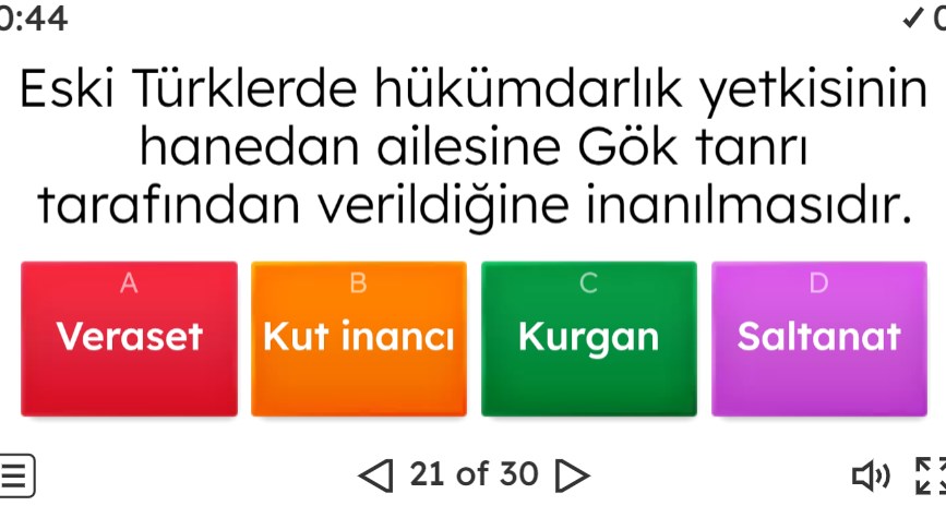 İlk Türk Devletleri ve Kavramlar Online Test