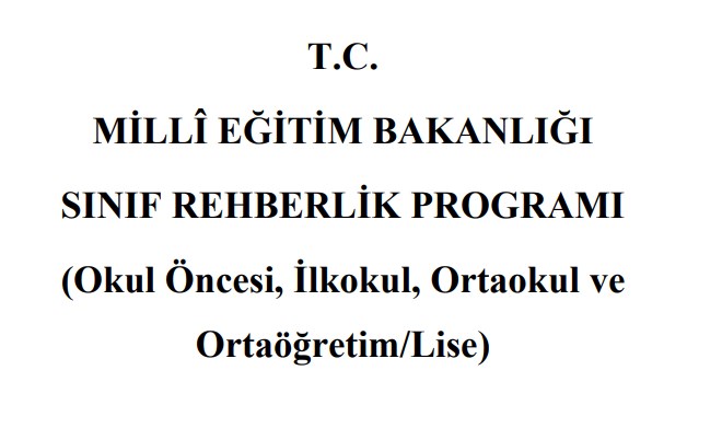 İlkokul Ortaokul Lise Rehberlik Kazanımları