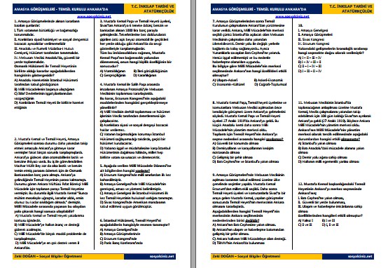 Amasya Görüşmeleri Temsil Kurulu Ankara’da Test
