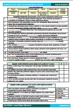 Medeniyete Yön Veren Yollar Pekiştirme Etkinliği