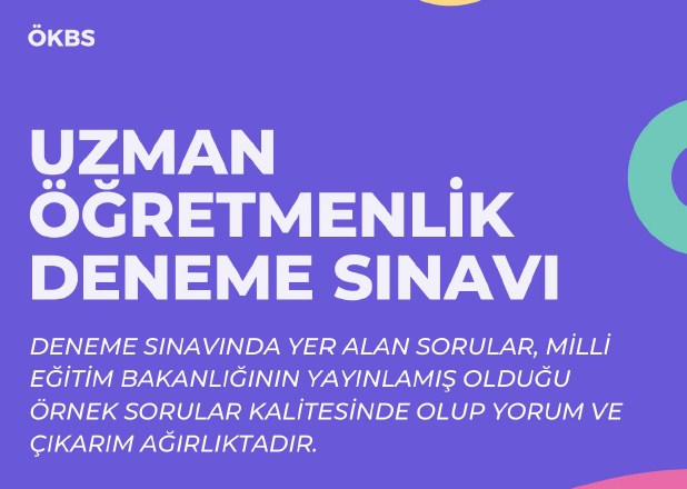 Uzman ve Başöğretmenlik Genel Deneme Sınavı