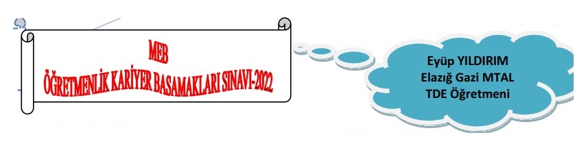 2022 Uzman Öğretmenlik Deneme Sınavı 2