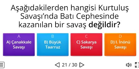 4. Sınıf Sosyal Bilgiler Kültür ve Miras Online Test