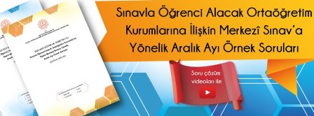 Aralık 2022 LGS MEB Örnek Sorular