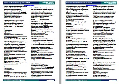 Büyük Millet Meclisine Karşı İsyanlar Test