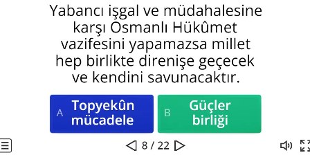 Milli Mücadelede Alınan Hangi Karar Hangi İlke İle İlgili