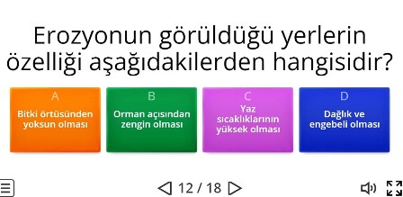 Afetler ve Çevre Sorunları Online Test