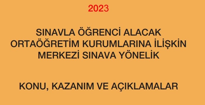 2023 LGS Konu ve Kazanımları