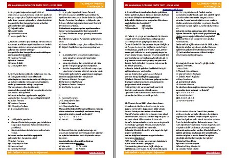 Bir Kahraman Doğuyor Ünite Tarama Testi